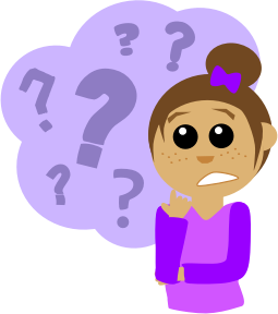 woman with question marks
