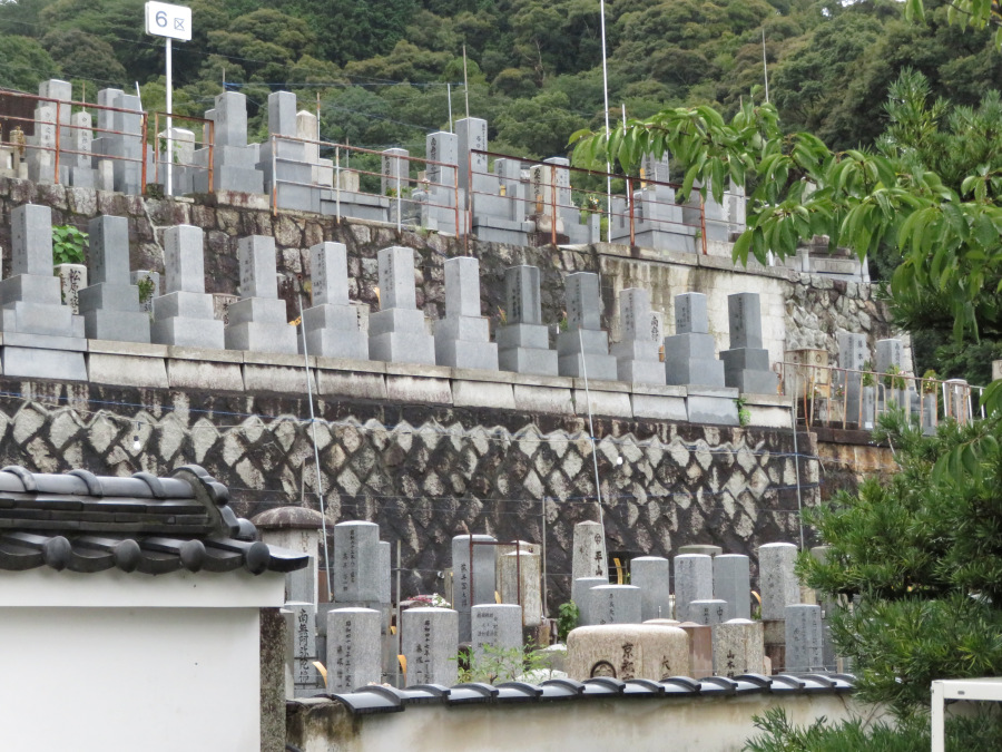 Stone monuments in Gion, Kyoto cemetery