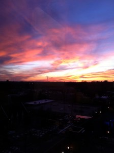 Fiery sky in Raleigh, NC