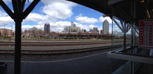 Raleigh skyline from Amtrak