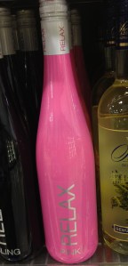 pink wine bottle