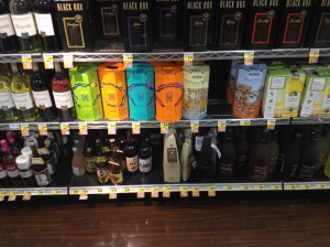 wine at grocery store