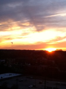 Sunset on the horizon