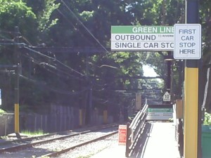 Brookline trolley track