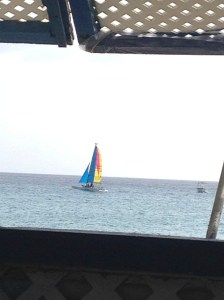 Sailboat on the sea