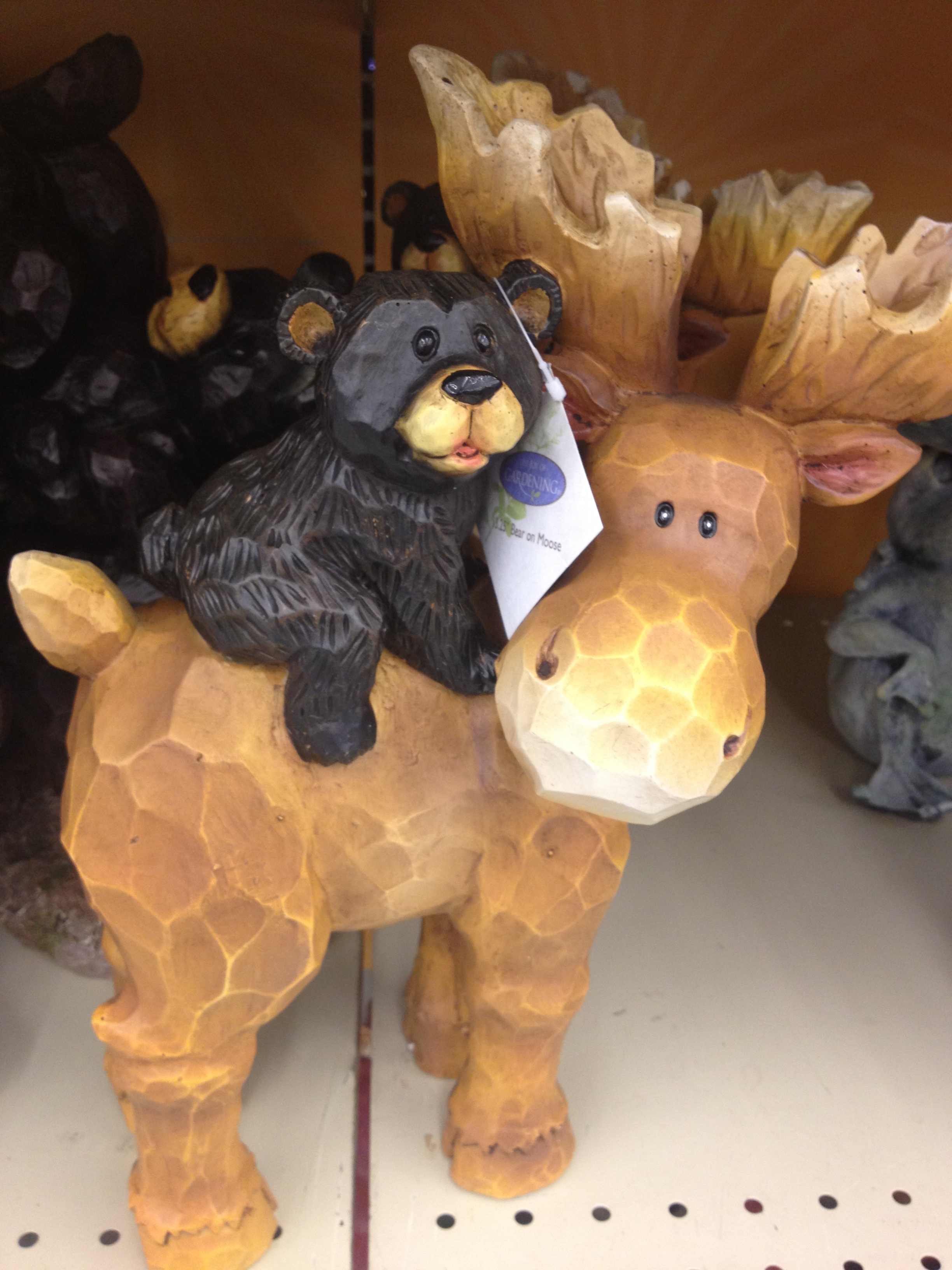 carved bear and reindeer