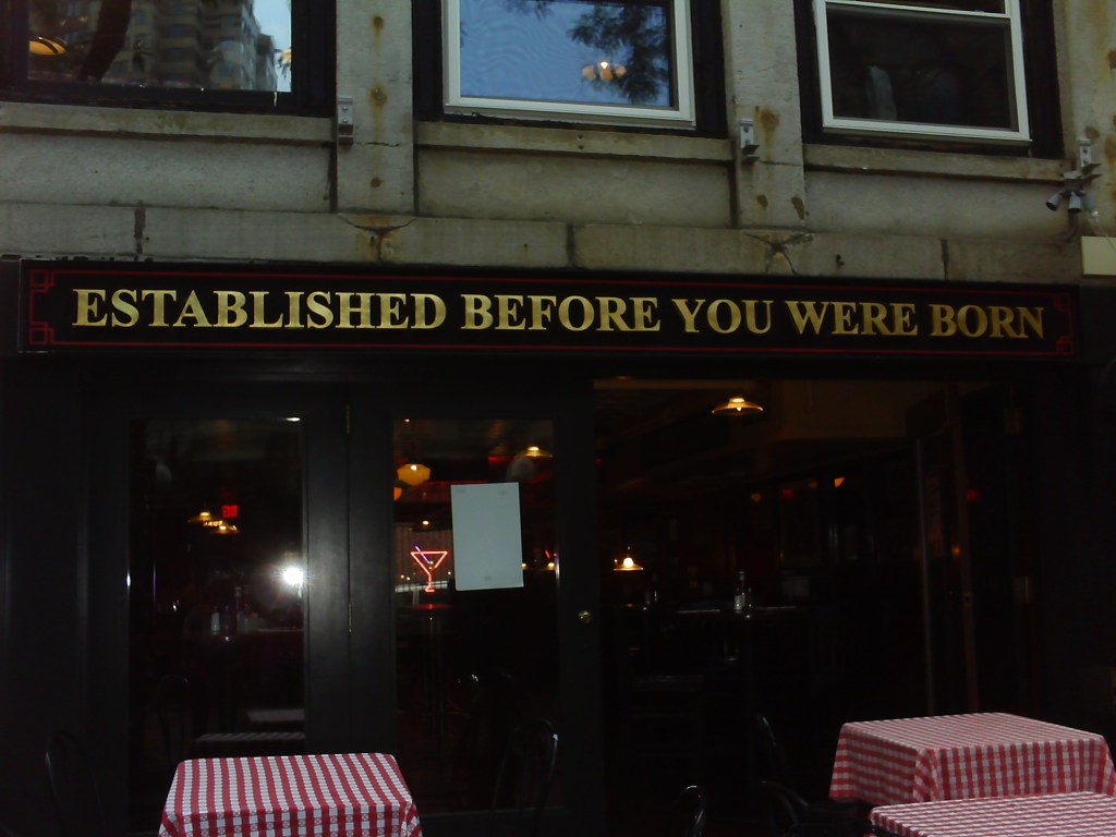 Boston restaurant sign