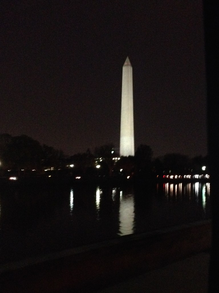 Washington Monument at night