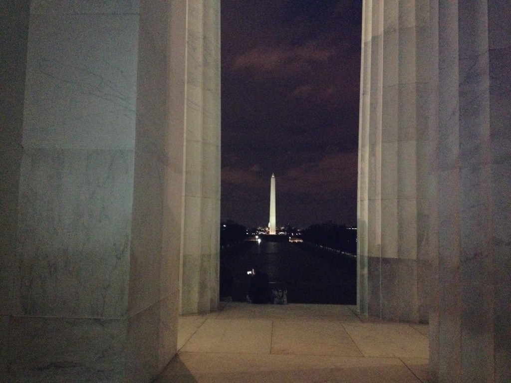 Washington Monument at night