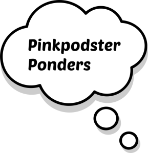 Pinkpodster Ponders in thought bubble