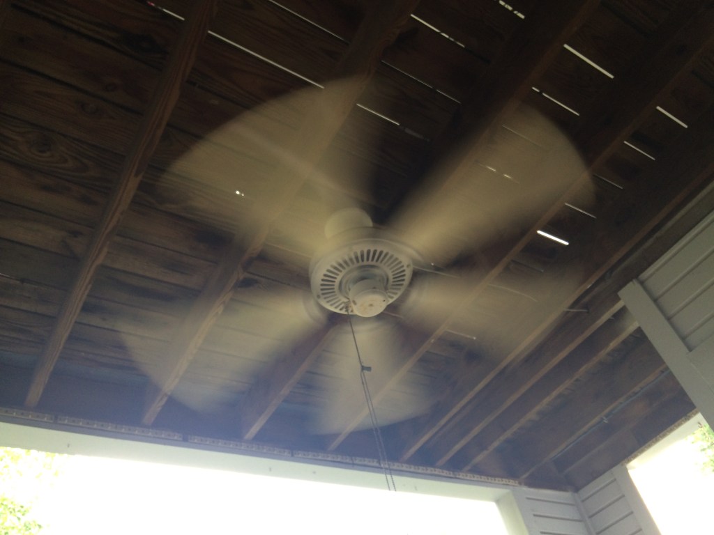 ceiling fan rotating