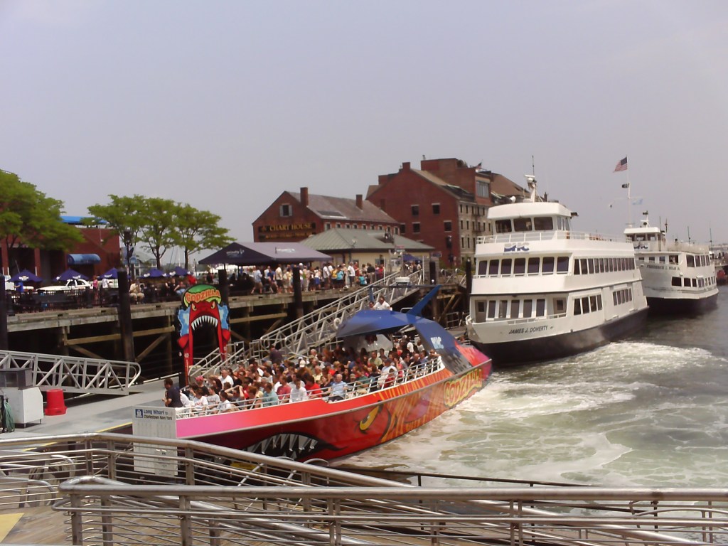 Godzilla boat in Boston