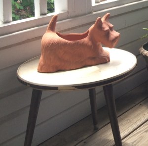 scottish terrier planter