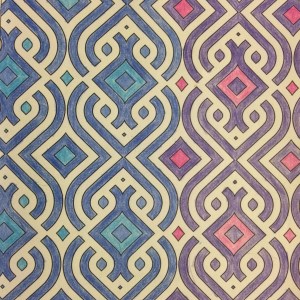 diamond patterned coloring page