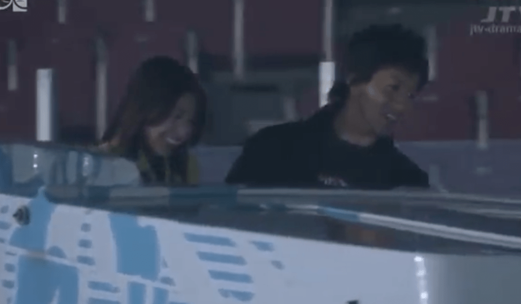 couple riding a Zamboni