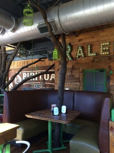oak tree in the middle of a table