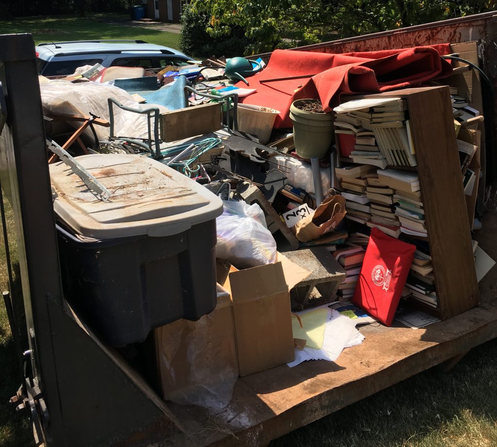 truck filled with household items