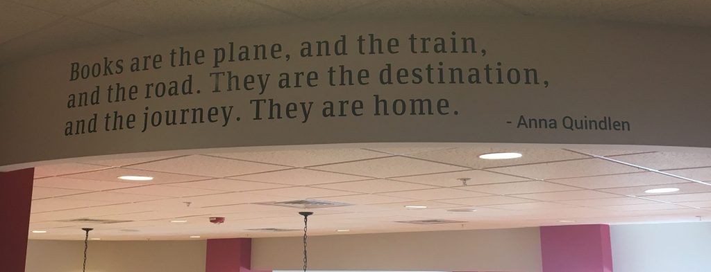 Books are the plan, and the train, and the road. They are the destination, and the journey. They are home.