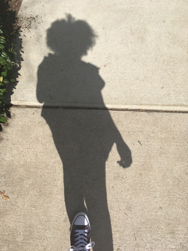 a shadow on pavement