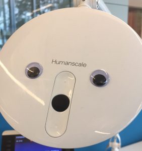 desk lamp with googly eyes