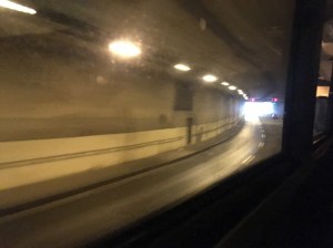 rounding tunnel bend toward the light