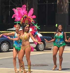 Ladies dressed for Caribbean festival
