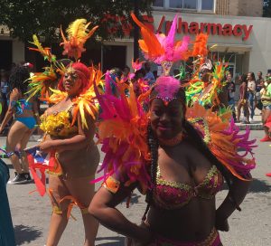 Woman poses in Carnival costume